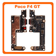 Γνήσια Original Poco F4 GT (21121210G) USB Type-C Charging Dock Connector Flex Sub Board, Καλωδιοταινία Υπό Πλακέτα Φόρτισης + Microphone Μικρόφωνο 56000C0L1000 (Service Pack By Xiaomi)