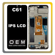 HQ OEM &Sigma;&upsilon;&mu;&beta;&alpha;&tau;ό &Mu;&epsilon; Realme C61 (RMX3939, RMX3930) IPS LCD Display Screen Assembly &Omicron;&theta;ό&nu;&eta; + Touch Screen Digitizer &Mu;&eta;&chi;&alpha;&nu;&iota;&sigma;&mu;ό&sigmaf; &Alpha;&phi;ή&sigmaf; + Frame Bezel &Pi;&lambda;&alpha;ί&sigma;&iota;&omicron; &Sigma;&alpha;&sigma;ί Black &Mu;&alpha;ύ&rho;&omicron; (Premium A+)