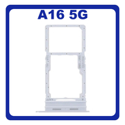 Γνήσια Original Samsung Galaxy A16 5G (SM-A166B, SM-A166B/DS) SIM Card Tray + Micro SD Tray Slot Υποδοχέας Βάση Θήκη Κάρτας SIM Gray Γκρι GH98-49822A (Service Pack By Samsung)