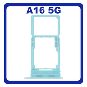 Γνήσια Original Samsung Galaxy A16 5G (SM-A166B, SM-A166B/DS) SIM Card Tray + Micro SD Tray Slot Υποδοχέας Βάση Θήκη Κάρτας SIM Light Green Πράσινο​ GH98-49822D​ (Service Pack By Samsung)