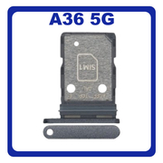 Γνήσια Original Samsung Galaxy A36 5G (SM-A366E, SM-A366E/DS)​ SIM Card Tray + Micro SD Tray Slot Υποδοχέας Βάση Θήκη Κάρτας SIM  Awesome ​Black Μαύρο GH98-49933A​ (Service Pack By Samsung)