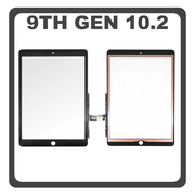 iPad 10.2 (2021),iPad 9th Gen (A2603, A2604) Touch Screen DIgitizer Μηχανισμός Αφής Τζάμι + Adhesive Tape Space Gray Μαύρο (Ref By Apple)