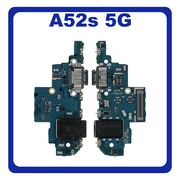 New Refurbished Samsung Galaxy A52s 5G (SM-A528B, SM-A528B/DS) Version K2 USB Type-C Charging Dock Connector Flex Sub Board, Καλωδιοταινία Υπό Πλακέτα Φόρτισης + Microphone Μικρόφωνο + Audio Jack Θύρα Ακουστικών