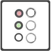 Original for Apple iPhone​ 12 Pro Max (A2411, A2342) Main Camera Lens + Frame Bezel White Λευκό Pulled