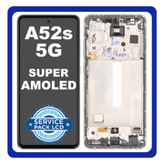 &Gamma;&nu;ή&sigma;&iota;&alpha; Original Samsung Galaxy A52s 5G (SM-A528B, SM-A528B/DS) Super AMOLED LCD Display Screen Assembly &Omicron;&theta;ό&nu;&eta; + Touch Screen Digitizer &Mu;&eta;&chi;&alpha;&nu;&iota;&sigma;&mu;ό&sigmaf; &Alpha;&phi;ή&sigmaf; + Frame Bezel &Pi;&lambda;&alpha;ί&sigma;&iota;&omicron; &Sigma;&alpha;&sigma;ί Awesome Mint Green &Pi;&rho;ά&sigma;&iota;&nu;&omicron; GH82-26861E (Service Pack By Samsung)