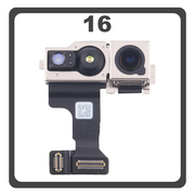 &Gamma;&nu;ή&sigma;&iota;&alpha; Original For Apple iPhone 16, iPhone16 (A3287, A3081) Front Selfie Camera &Mu;&pi;&rho;&omicron;&sigma;&tau;&iota;&nu;ή &Kappa;ά&mu;&epsilon;&rho;&alpha; 12MP Pulled