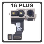 &Gamma;&nu;ή&sigma;&iota;&alpha; Original For Apple iPhone 16 Plus (A3290, A3082) Front Selfie Camera &Mu;&pi;&rho;&omicron;&sigma;&tau;&iota;&nu;ή &Kappa;ά&mu;&epsilon;&rho;&alpha; 12MP Pulled