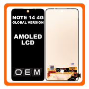 HQ OEM &Sigma;&upsilon;&mu;&beta;&alpha;&tau;ό &Mu;&epsilon; Xiaomi Redmi Note 14 4G (24117RN76G, 24117RN76O) Global Version AMOLED LCD Display Screen Assembly &Omicron;&theta;ό&nu;&eta; + Touch Screen Digitizer &Mu;&eta;&chi;&alpha;&nu;&iota;&sigma;&mu;ό&sigmaf; &Alpha;&phi;ή&sigmaf; Black &Mu;&alpha;ύ&rho;&omicron; (Premium A+)