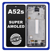 &Gamma;&nu;ή&sigma;&iota;&alpha; Original Samsung Galaxy A52s 5G (SM-A528B, SM-A528B/DS) Super AMOLED LCD Display Screen Assembly &Omicron;&theta;ό&nu;&eta; + Touch Screen Digitizer &Mu;&eta;&chi;&alpha;&nu;&iota;&sigma;&mu;ό&sigmaf; &Alpha;&phi;ή&sigmaf; + Frame Bezel &Pi;&lambda;&alpha;ί&sigma;&iota;&omicron; &Sigma;&alpha;&sigma;ί Black &Mu;&alpha;ύ&rho;&omicron; GH82-26861A (Renewed)
