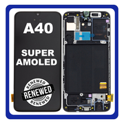 &Gamma;&nu;ή&sigma;&iota;&alpha; Original Samsung Galaxy A40 2019 (SM-A405F) &Omicron;&theta;ό&nu;&eta; LCD Display Screen + Touch Screen DIgitizer &Mu;&eta;&chi;&alpha;&nu;&iota;&sigma;&mu;ό&sigmaf; &Alpha;&phi;ή&sigmaf; + Frame &Pi;&lambda;&alpha;ί&sigma;&iota;&omicron; Black &Mu;&alpha;ύ&rho;&omicron; GH82-19672A (Renewed)