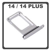 Original for iPhone 14, iPhone14 (A2882, A2649) / iPhone 14 Plus, iPhone 14+ (A2886, A2632) SIM Card Tray White Ά&sigma;&pi;&rho;&omicron;