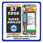 &Gamma;&nu;ή&sigma;&iota;&alpha; Original Samsung Galaxy S7 edge (USA) (SM-G935A, SM-G935P) Super AMOLED LCD Display Screen Assembly &Omicron;&theta;ό&nu;&eta; + Touch Screen Digitizer &Mu;&eta;&chi;&alpha;&nu;&iota;&sigma;&mu;ό&sigmaf; &Alpha;&phi;ή&sigmaf; + Frame Bezel &Pi;&lambda;&alpha;ί&sigma;&iota;&omicron; &Sigma;&alpha;&sigma;ί + Battery &Mu;&pi;&alpha;&tau;&alpha;&rho;ί&alpha; Gold &Chi;&rho;&upsilon;&sigma;ό GH82-13361A (Service Pack By Samsung)