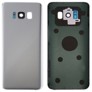 OEM HQ SAMSUNG GALAXY S8 G950F G950 SM-G950F BATTERY COVER Καπάκι Μπαταρίας Silver + Camera Lens