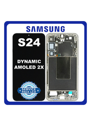 Γνήσια Original Samsung Galaxy S24 5G (SM-S921B, SM-S921B/DS) Dynamic LTPO AMOLED 2X LCD Display Screen Assembly Οθόνη + Touch Screen Digitizer Μηχανισμός Αφής + Frame Bezel Πλαίσιο Σασί Amber Yellow Κίτρινο GH82-33287D (Service Pack) (Asmbld)