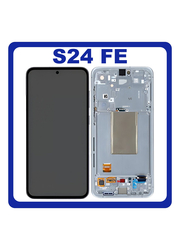 Γνήσια Original Samsung Galaxy S24 FE (SM-S721B, SM-S721B/DS) Dynamic AMOLED 2X LCD Display Screen Assembly Οθόνη + Touch Screen Digitizer Μηχανισμός Αφής + Frame Bezel Πλαίσιο Σασί Grey Γκρι / Blue Μπλε / Mint Πράσινο / Yellow Κίτρινο GH82-35848B (Service Pack By Samsung)