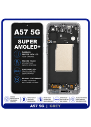 Original Samsung Galaxy A57 5G (SM-A576B, SM-A576B/DS) Super AMOLED+  LCD Οθόνη + Touch Screen Digitizer + Frame Gray GH82-39285A