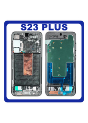 Γνήσια Original Samsung Galaxy S23+, S23 PLUS (SM-S916B, SM-S916B/DS) LCD Front Housing LCD Middle Frame Bezel Plate Μεσαίο Πλαίσιο Green Πράσινο GH96-15838C (Service Pack By Samsung)
