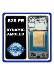 Γνήσια Original Samsung Galaxy S25 FE 5G (SM-S731B, SM-S731B/DS) Dynamic AMOLED 2X Display Screen Assembly Οθόνη + Touch Screen Digitizer Μηχανισμός Αφής + Frame Bezel Πλαίσιο Σασί Jet Black Μαύρο GH82-38431A (Service Pack) (Asmbld)
