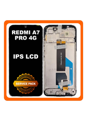 Γνήσια Original Xiaomi Redmi A7 Pro 4G (25128RN17Y, 25128RN17A) IPS LCD Display Screen Assembly Οθόνη + Touch Screen Digitizer Μηχανισμός Αφής + Frame Bezel Πλαίσιο Σασί Black Μαύρο 560001LIAAN00 (Service Pack By Xiaomi)