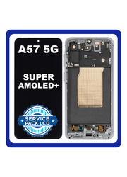 Γνήσια Original Samsung Galaxy A57 5G (SM-A576B, SM-A576B/DS) Super AMOLED+ Display Screen Assembly Οθόνη + Touch Screen Digitizer Μηχανισμός Αφής + Frame Bezel Πλαίσιο Σασί Icy Blue Μπλε GH82-39285C (Service Pack By Samsung)