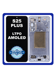 Γνήσια Original Samsung Galaxy S25 Plus S25+ (SM-S936B, SM-S936B/DS) Dynamic LTPO AMOLED 2X LCD Display Screen Assembly Οθόνη + Touch Screen Digitizer Μηχανισμός Αφής + Frame Πλαίσιο Icy Blue Μπλε GH82-36368C (Service Pack) (Asmbld)