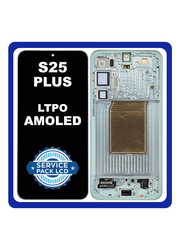 Γνήσια Original Samsung Galaxy S25 Plus S25+ (SM-S936B, SM-S936B/DS) Dynamic LTPO AMOLED 2X LCD Display Screen Assembly Οθόνη + Touch Screen Digitizer Μηχανισμός Αφής + Frame Πλαίσιο Mint Πράσινο GH82-36368B (Service Pack) (Asmbld)