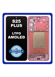 Γνήσια Original Samsung Galaxy S25 Plus S25+ (SM-S936B, SM-S936B/DS) Dynamic LTPO AMOLED 2X LCD Display Screen Assembly Οθόνη + Touch Screen Digitizer Μηχανισμός Αφής + Frame Πλαίσιο Coral Red Κόκκινο GH82-36368G​ (Service Pack) (Asmbld)