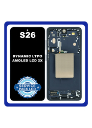 Γνήσια Original Samsung Galaxy S26 (SM-S942B, SM-S942B/DS) Dynamic LTPO AMOLED 2X LCD Display Screen Assembly Οθόνη + Touch Screen Digitizer Μηχανισμός Αφής + Frame Μεσαίο Πλαίσιο Black Μαύρο GH82-39192A (Service Pack) (Asmbld)