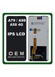 HQ OEM Συμβατή Με Oppo A79 (CPH2553, CPH2557) / Oppo A98 (CPH2529) / Oppo A58 4G (CPH2577) IPS LCD Display Assembly Screen Οθόνη + Touch Screen Digitizer Μηχανισμός Αφής Black Μαύρο (Premium A+)