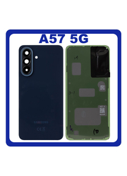 Γνήσια Original Samsung Galaxy A57 5G (SM-A576B, SM-A576B/DS) Rear Back Battery Cover Πίσω Καπάκι Πλάτη Μπαταρίας + Camera Lens Τζαμάκι Κάμερας Blue Navy Μαύρο GH82-39158B (Service Pack By Samsung)