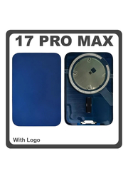 HQ OEM Συμβατό Με Apple 17 Pro Max (A3526, A3257) Rear Back Battery Cover Πίσω Κάλυμμα Καπάκι Πλάτη Μπαταρίας + Magnet Μαγνήτης Blue Μπλε (Premium A+)