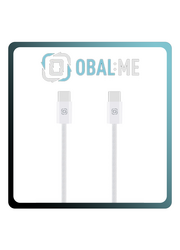OBAL:ME Super Fast Καλώδιο USB-C σε USB-C (60W, 1m, Υφασμάτινη Πλέξη, Λευκό)