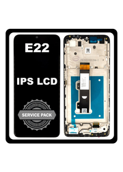 Γνήσια Original Motorola Moto E22, IPS LCD Display Screen Assembly Οθόνη + Touch Screen Digitizer Μηχανισμός Αφής + Frame Bezel Πλαίσιο Σασί Black Μαύρο 5D68C21594 (Service Pack By Motorola)