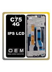 HQ OEM Συμβατό Με Realme C75 4G (RMX3941) IPS LCD Display Screen Assembly Οθόνη + Touch Screen Digitizer Μηχανισμός Αφής + Frame Bezel Πλαίσιο Σασί Black Μαύρο (Premium A+)