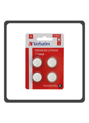 Verbatim CR2032 3V Premium Lithium Battery (Pack of 4) 023942495321