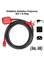 D'addario Καλώδιο Ρεύματος iec + g Plug (3m, uk)