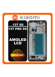 Γνήσια Original Xiaomi 13T 5G (2306EPN60G) / Xiaomi 13T Pro (23078PND5G), AMOLED LCD Display Screen Assembly Οθόνη + Touch Screen Digitizer Μηχανισμός Αφής Black Μαύρο 5600050M1200 (Service Pack By Xiaomi)