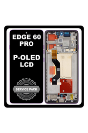 Γνήσια Original Motorola Moto Edge 60 Pro (XT2507-1) P-OLED LCD Display Screen Assembly Οθόνη + Touch Screen Digitizer Μηχανισμός Αφής + Frame Bezel Πλαίσιο Σασί Sparkling Grape Μωβ 5D68C30047 (Service Pack By Motorola)