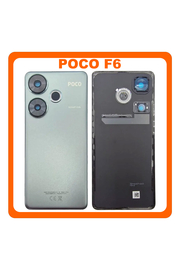 Γνήσια Original Xiaomi Poco F6 (24069PC21G, 24069PC21I) Rear Back Battery Cover Πίσω Κάλυμμα Καπάκι Πλάτη Μπαταρίας + Camera Lens Τζαμάκι Κάμερας Green Πράσινο 5600090N16T00 (Service Pack By Xiaomi)