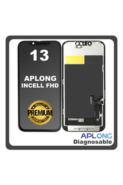 HQ OEM Συμβατό Με Apple iPhone 13, iPhone13 (A2633, A2482) APLONG InCell FHD LCD Display Screen Assembly Οθόνη + Touch Screen Digitizer Μηχανισμός Αφής Diagnosable Black Μαύρο (Premium A+) (Lifetime Warranty Για Συνεργατες B2B)