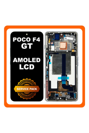 Γνήσια Original Xiaomi Poco F4 GT (21121210G) AMOLED LCD Display Screen Assembly Οθόνη + Touch Screen Digitizer Μηχανισμός Αφής + Frame Bezel Πλαίσιο Σασί  Black Μαύρο 5600090L1000 (Sevice Pack By Xiaomi)