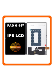 Γνήσια Original Xiaomi Pad 6 11" (23043RP34C) IPS LCD Display Screen Assembly Οθόνη + Touch Screen Digitizer Μηχανισμός Αφής Black Μαύρο 5600140M8200 (Service Pack By Xiaomi)