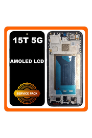 Γνήσια Original Xiaomi 15T 5G (25069PTEBG) AMOLED LCD Display Screen Assembly Οθόνη + Touch Screen Digitizer Μηχανισμός Αφής + Frame Bezel Πλαίσιο Σασί Black Μαύρο 5600010O12A00 (Service Pack By Xiaomi)