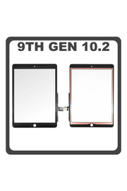 iPad 10.2 (2021),iPad 9th Gen (A2603, A2604) Touch Screen DIgitizer Μηχανισμός Αφής Τζάμι + Adhesive Tape Space Gray Μαύρο (Ref By Apple)