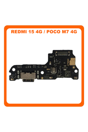 Γνήσια Original Xiaomi Redmi 15 4G (25062RN2DY), Poco M7 4G (25062PC34E) USB Type-C Charging Dock Connector Flex Sub Board, Πλακέτα Φόρτισης + Microphone Μικρόφωνο 560004O19AP00 (Service Pack By Xiaomi)