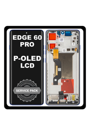 Γνήσια Original Motorola Moto Edge 60 Pro (XT2507-1) P-OLED LCD Display Screen Assembly Οθόνη + Touch Screen Digitizer Μηχανισμός Αφής + Frame Bezel Πλαίσιο Σασί Dazzling Blue Μπλε 5D68C30046 (Service Pack By Motorola)