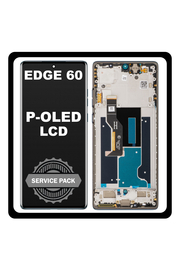 Γνήσια Original Motorola Moto Edge 60 (XT2505-1, XT2505-4) P-OLED LCD Display Screen Assembly Οθόνη + Touch Screen Digitizer Μηχανισμός Αφής + Frame Bezel Πλαίσιο Σασί Dazzling Blue Μπλε 5D68C29943 (Service Pack By Motorola)