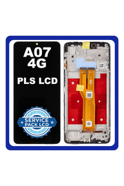 Γνήσια Original Samsung Galaxy A07 4G (SM-A075B, SM-A075B/DS) PLS LCD Display Screen Assembly Οθόνη + Touch Screen  Digitizer Μηχανισμός Αφής + Πλαίσιο Frame Black Μαύρο GH81-28044A (Service Pack By Samsung)