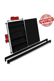 Μονό Ράφι Βαρέως Τύπου 150x40 Μαύρο