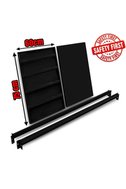 Μονό Ράφι Βαρέως Τύπου 150x60 Μαύρο